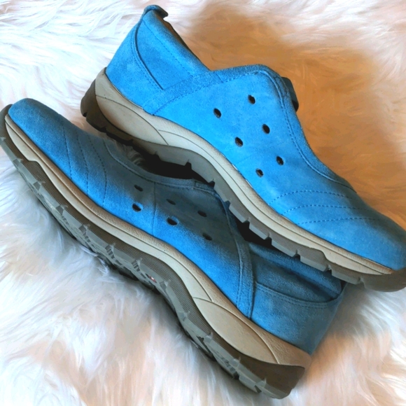 FLAT TIRE Captiva Denim Blue Suede Shoes 10 - Picture 3 of 9